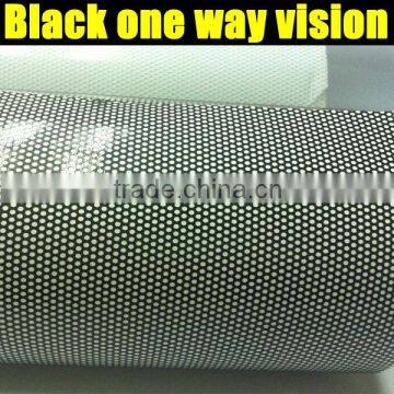One Way Vision window film with black color double side black 1.07*50m