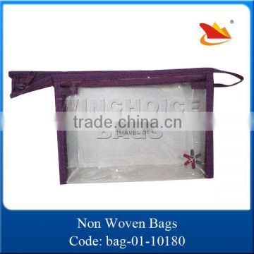 wholesale clear PVC plastic shopping bag with zipper