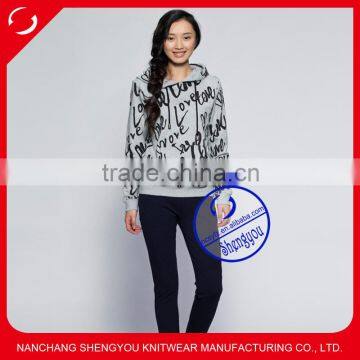 High quality custom women full printed hoodies