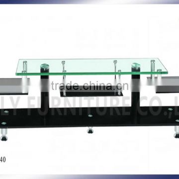 lastest high quality CT-072 Bent tempered glass square coffee table