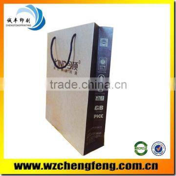 Promotion kraft paper packaging bag with custom logo printed