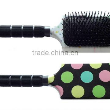 good quality new professional plastic paddle and cushion hair brush