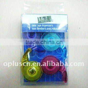 4PCS MINI ADHESIVE TAPE W/TAPE DISPENSER