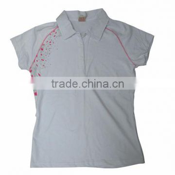 women newest plain short sleeve slim fit custom polo shirt