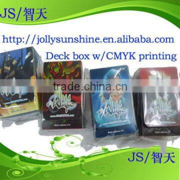 Year 2012th Wakfu 4 sets deck box with CMYK printing logo, pp box Deckbox for game card, Dongguan supplier