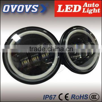 ovovs Newest 30W led C-REE Round Car LED Fog Light 4.5inch for J-e-e-p W-rangler jk