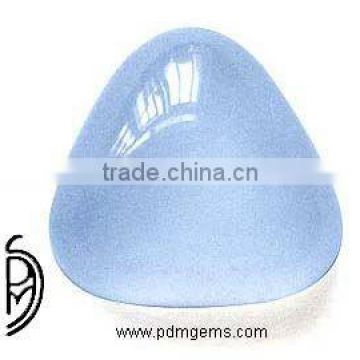 Blue Chalcedony Cabochon Plain Smooth Cab For Bracelets Brazil 6 MM Blue Chalcedony Cabochon Trillion