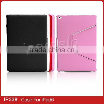 Durable tablet leather case for iPad 6, hot new products for 2014, for ipad cases for tablet protection