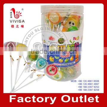 round fruit mixed flavor yogurt lollipop
