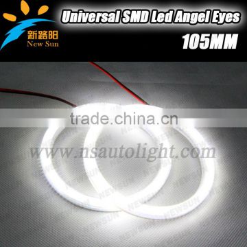 Hotsale factory newest product 3014SMD led angel eyes 105mm full circle halo ring for universal cars headlight