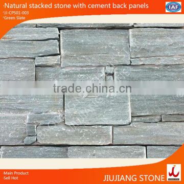 natural slate wall stone with cement back panels