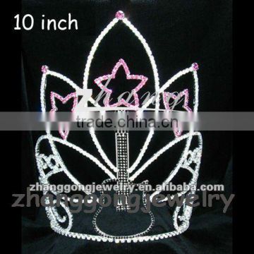 Guitar and star design beauty pageant crown