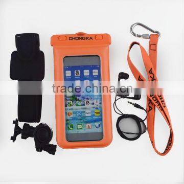 Promotional Waterproof Phone Bag With Armband And Earphone