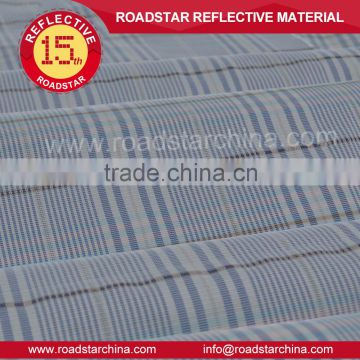 100% polyester check yarn dyed reflective fabric