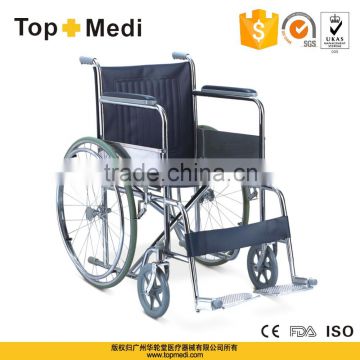 Top Sale Cheap Chromed Steel Manual Wheelchair with High Quality