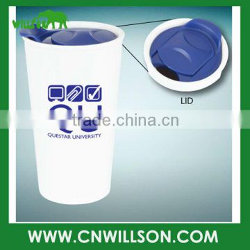 single wall Porcelain tumbler with lid