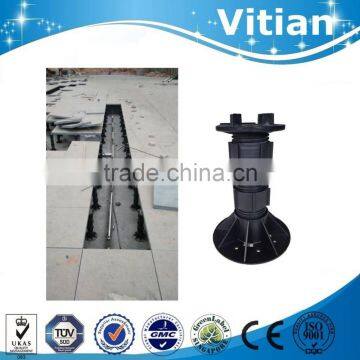 Hot selling outdoor WPC floor keel adjustable plastic pedestals