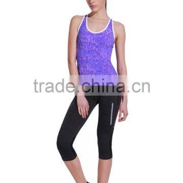 Lady's fitness wear seamless training tank top/racerback