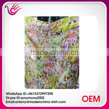 Trustworthy china supplier flower design printed chiffon fabric for Dresses CP1011