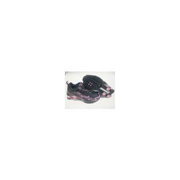 Cartoon Illusion Machine Embroidery Shoes Lovers’ Pink Black Shox R4 Nike