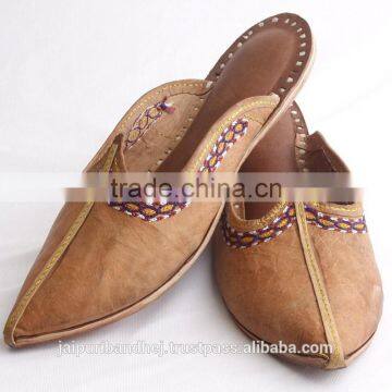 Women Sandal Jooti Mojari Indian Handmade Leather Juti Shoes Slipper