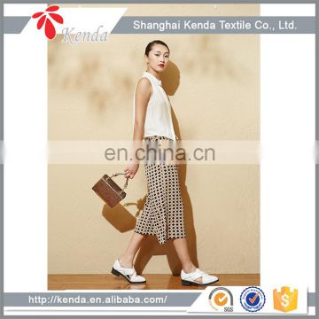 China Goods Wholesale Comfy Printed Daily Wide Leg Pants