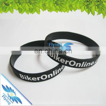 Personalized Silicone Bracelet CMYK Print Saying/ Informations Factory Price in Bulk Cheap