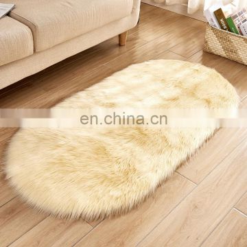 Handmade shaggy fluffy faux fur rug carpet for tea table