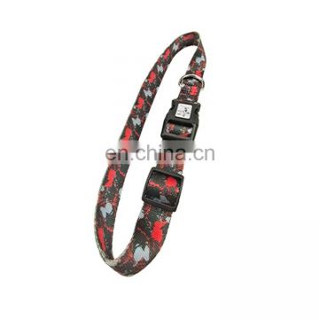 High quality new design  buckle pet dog collar  quick release with printing color