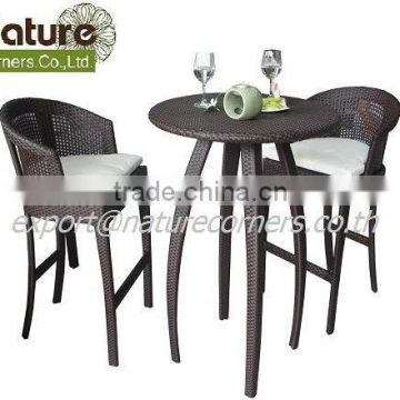 TF 0812 Counter Bar Table and Bar Chair, Outdoor Rattan