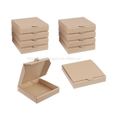 China wholesale low moq pizza boxes cardboard mini pizza kraft packaging box for restaurant