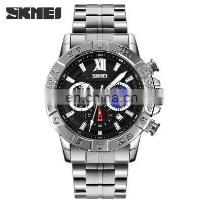 Luxury rose gold wristwatch for business men Skmei 9235 fashion brand high quality waterproof stainless steel quartz watch