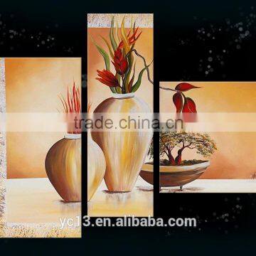 3pcs panel The most popular flower oil painting on canvas pl-447