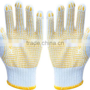 cheap comfortable household cotton gloves pvc dot