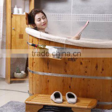 SPA Wooden Bathtub with Stainless Steel Adjustable Hoop(NO.1100)