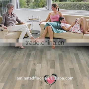 12mm parquet gray shade laminated floor scratch proof