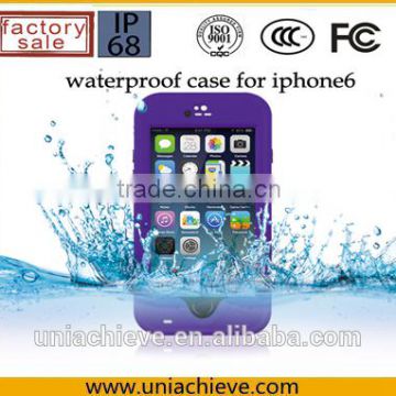 Case for iPhone 6/6 plus Waterproof mobile phone case with adjustable phone holder purple