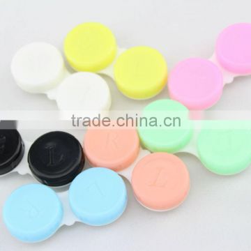 wholesale price rainbow color contact lens case/container china made