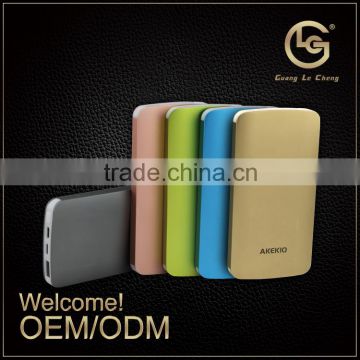 2016 promotion 6000mah portable power bank battery smart mobile charger