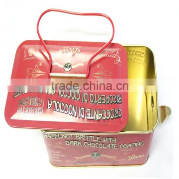 2014 alibaba china dongguan tin box with handle/packaging tin box/silver tin lunch box