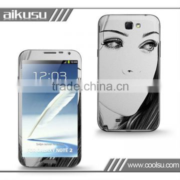 For samsung note 2 carton skin stickers