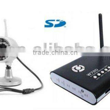 cheap full D1 2.4GHZ 4CH digital Wireless DVR kit with wireless camera, W720