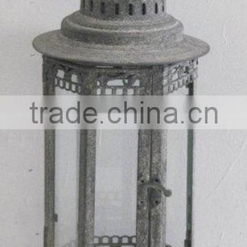 100522F- hexagonal metal candle lantern