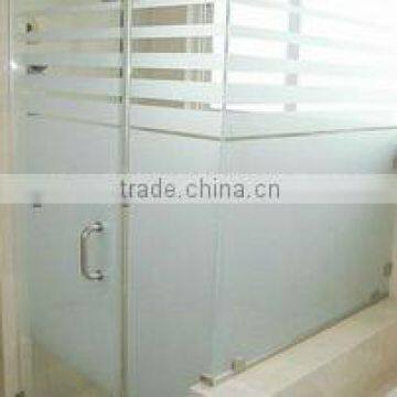 tempered acid etched glass shower screen with AN/NZS 2208:1996, BS6206, EN12150