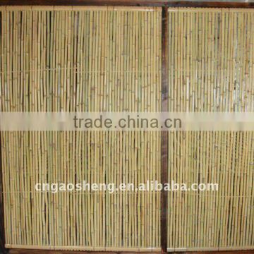 bamboo fence with wooden frame