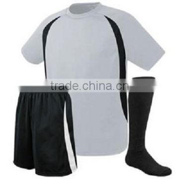 Grey and black Soccer uniform