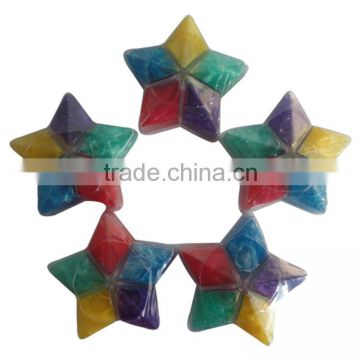 2014 of the latest design colorful stars shapes of crystal slime toy for kids