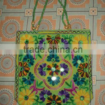 green indian bags heavy embroidery