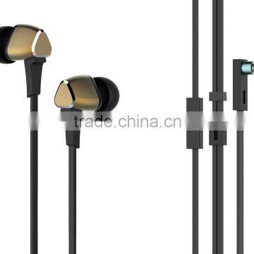 3.5mm plug cheaper flat cable earphone & headphone with mic