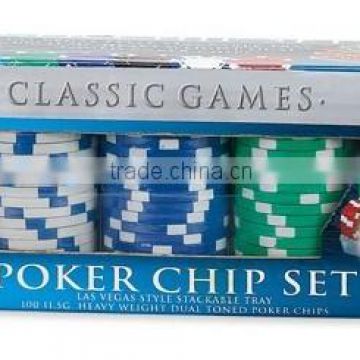 100pcs custom poker chip set in acrylic set